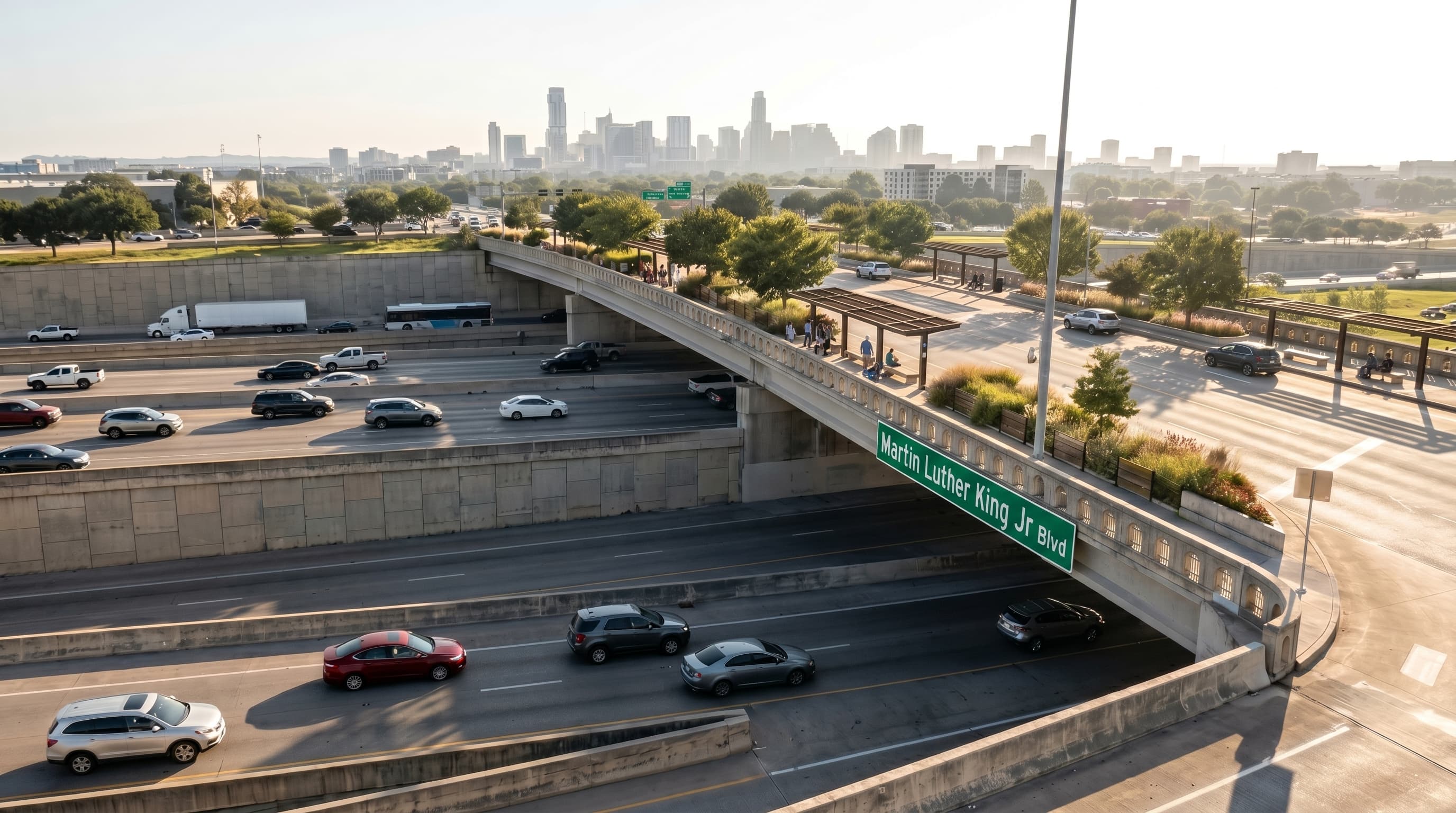 MLK Boulevard Bridge — Walk to Downtown Austin